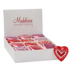 Madelaine Pink Heart Milk Chocolates- Single Count