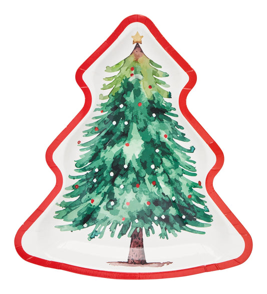 Christmas Tree Die Cut Salad Plate