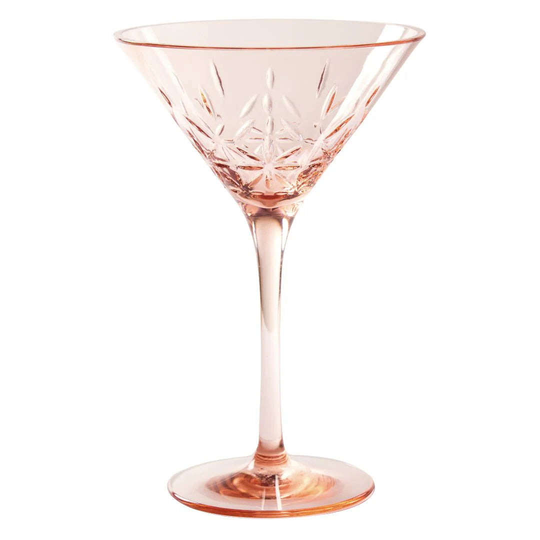 Traditional Classic Blush Pink Tumblers, Wine and Cocktail Glasses & Pitcher