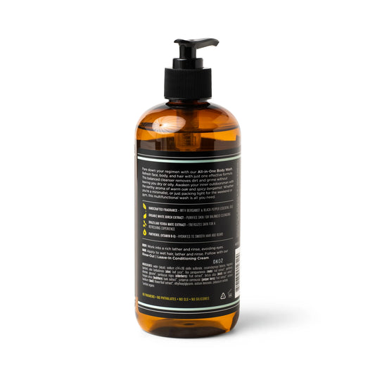 Hair, Face, and Body All-In-One Wash - Black Oak