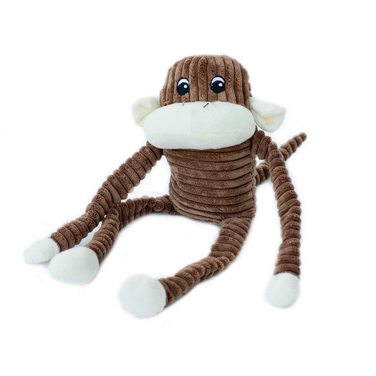 Spencer the Crinkle Monkey - Large Brown - Plush Dog Toy