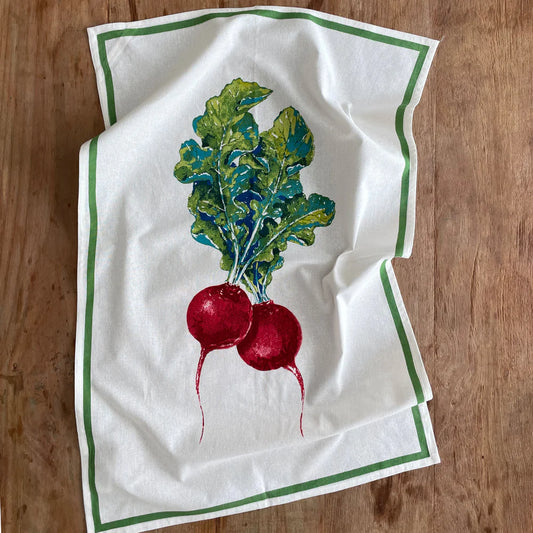 Radish Flour Sack Kitchen Towel - Set of 2