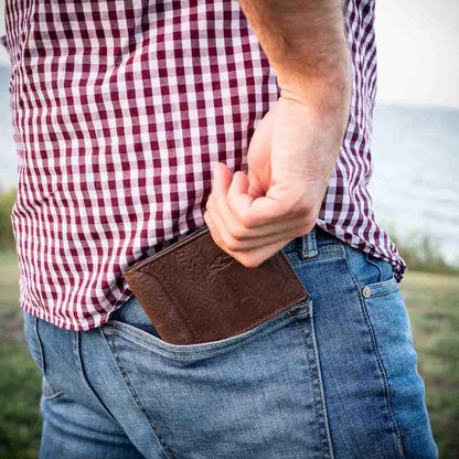 Leather Bifold Wallet - Chestnut