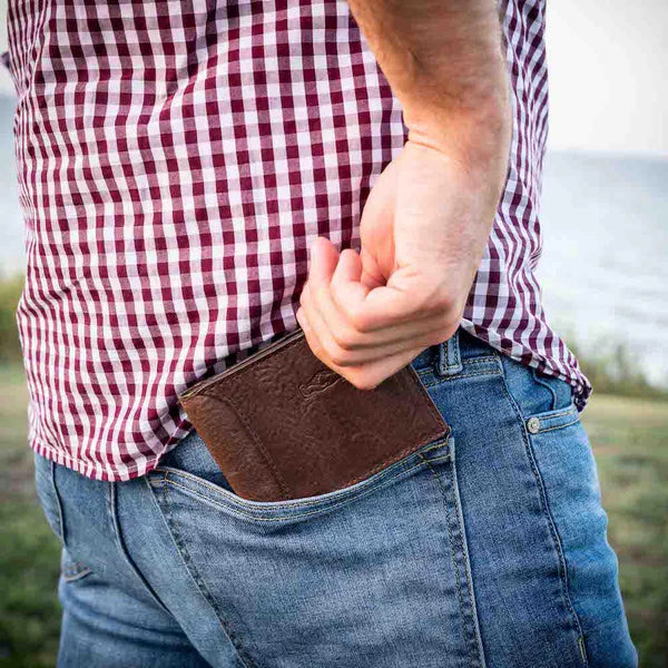 Leather Bifold Wallet - Whiskey