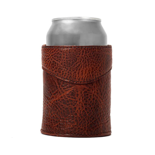 Mission Mercantile Leather Goods Campaign Leather Can Koozie - Wiskey