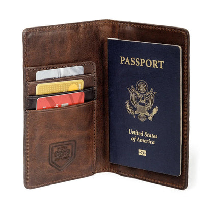 Mission Mercantile Leather Goods Theodore Leather Passport Wallet - Espresso