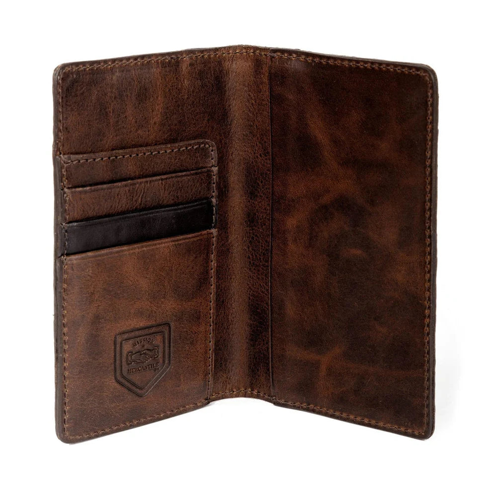 Mission Mercantile Leather Goods Theodore Leather Passport Wallet - Espresso