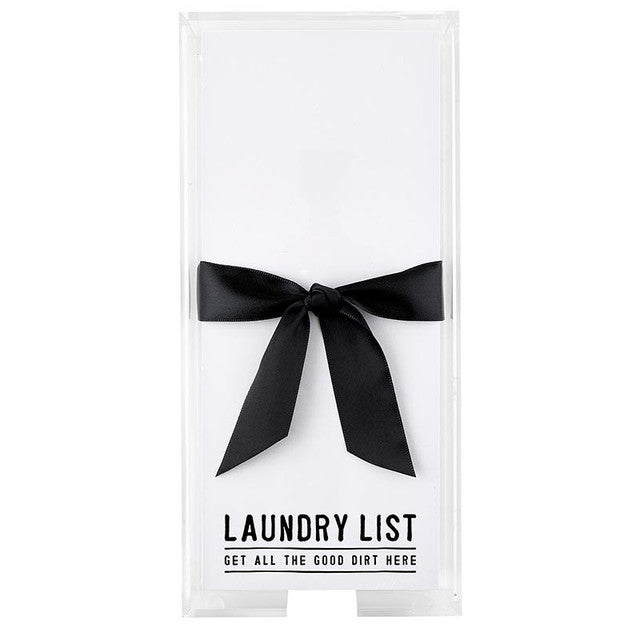 Laundry List Notepad with Acrylic Tray