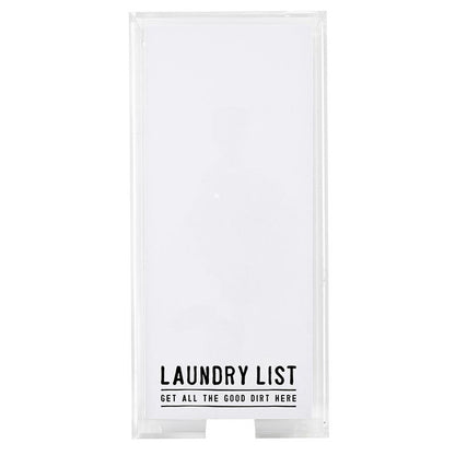 Laundry List Notepad with Acrylic Tray