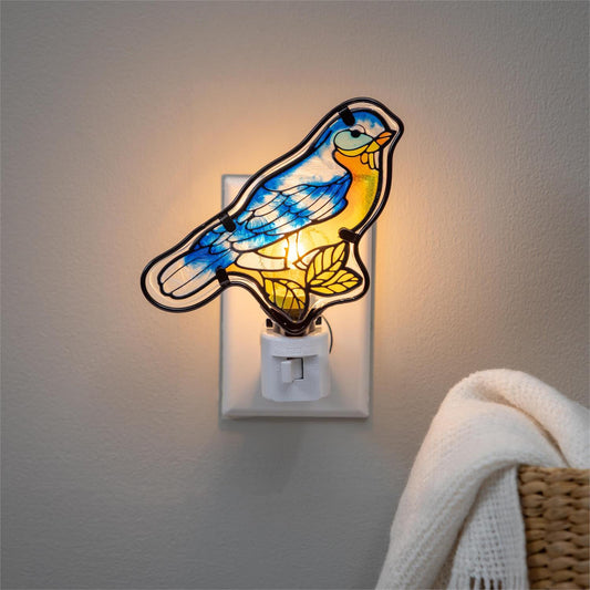 Glass Bluebird Nightlight