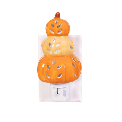 Stacked Pumpkin Ceramic Nightlight