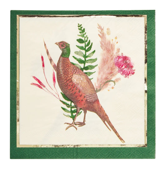 Feather Grove Paper Cocktail Napkin - 20 Pack