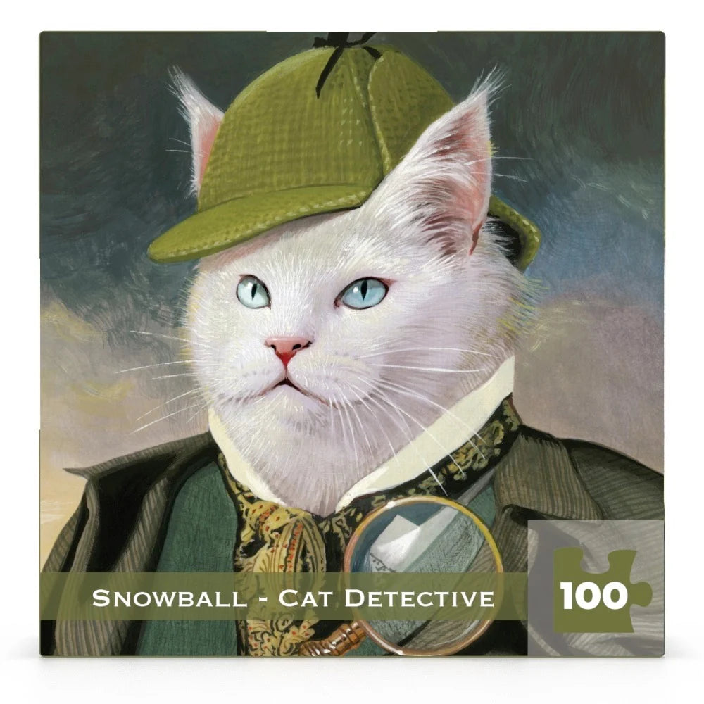 Snowball - Cat Detective Mini 100 Piece Mini Puzzle