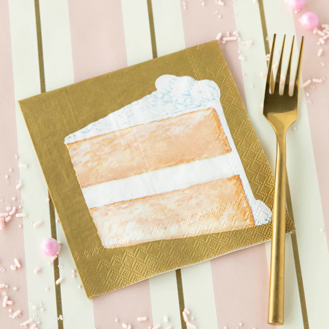 Tiered & Sliced Cake Napkins