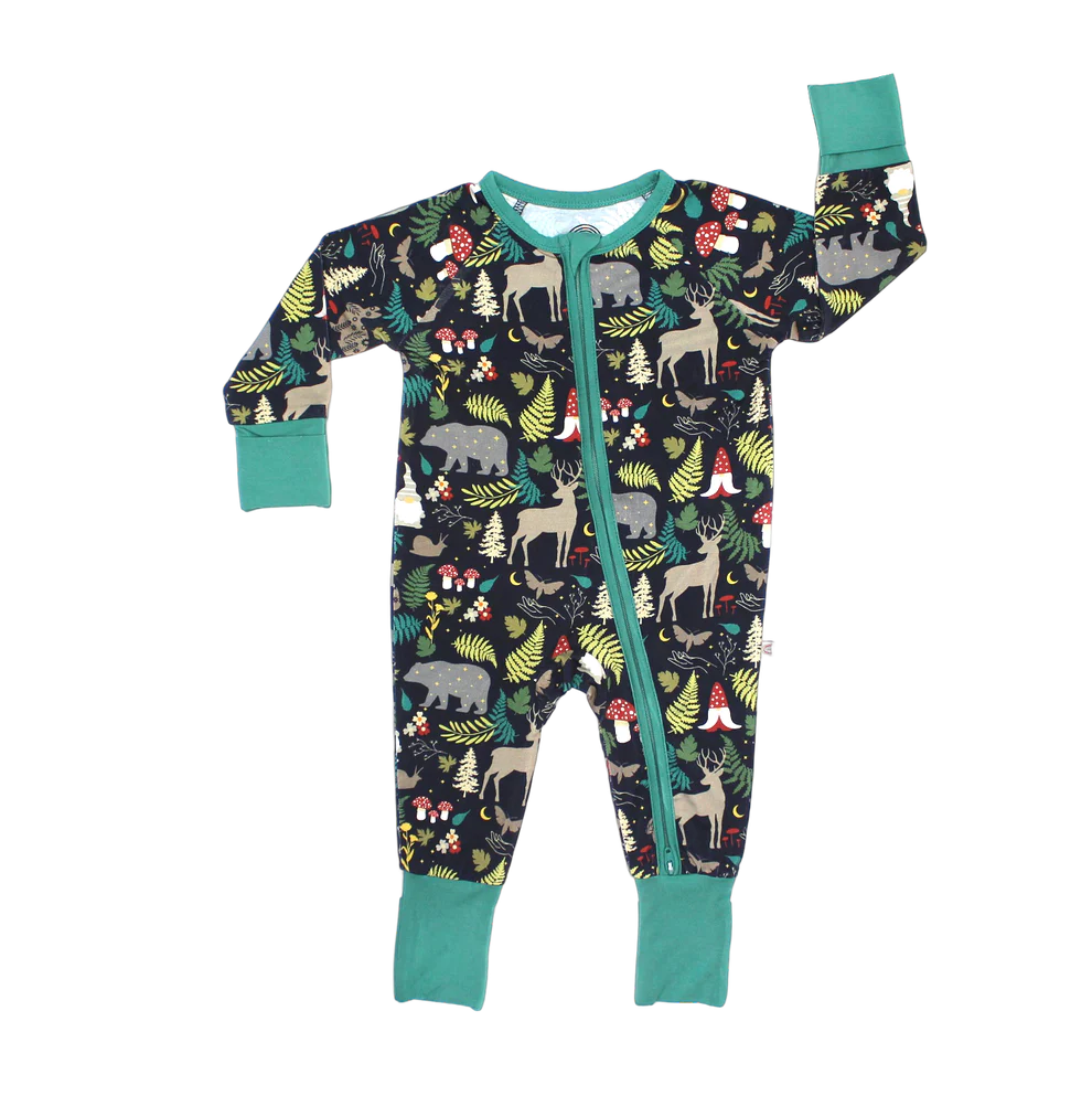 Night Forest Bamboo Baby Romper