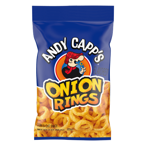 Andy Capp's Beer Battered Onion Rings Baked Oat & Corn Snacks, 2 Oz