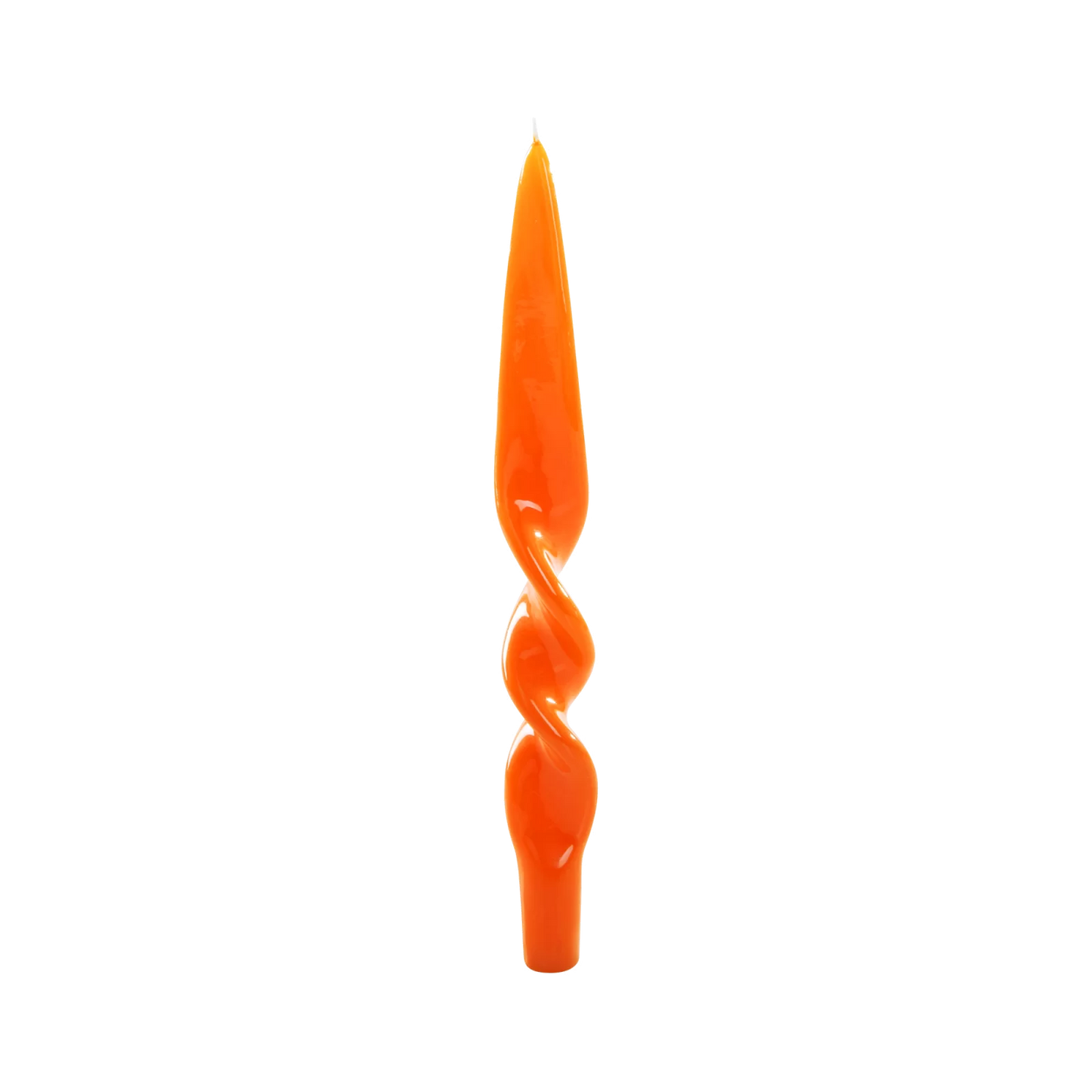 Luxury Twist Taper Candle- Orange Set of 2