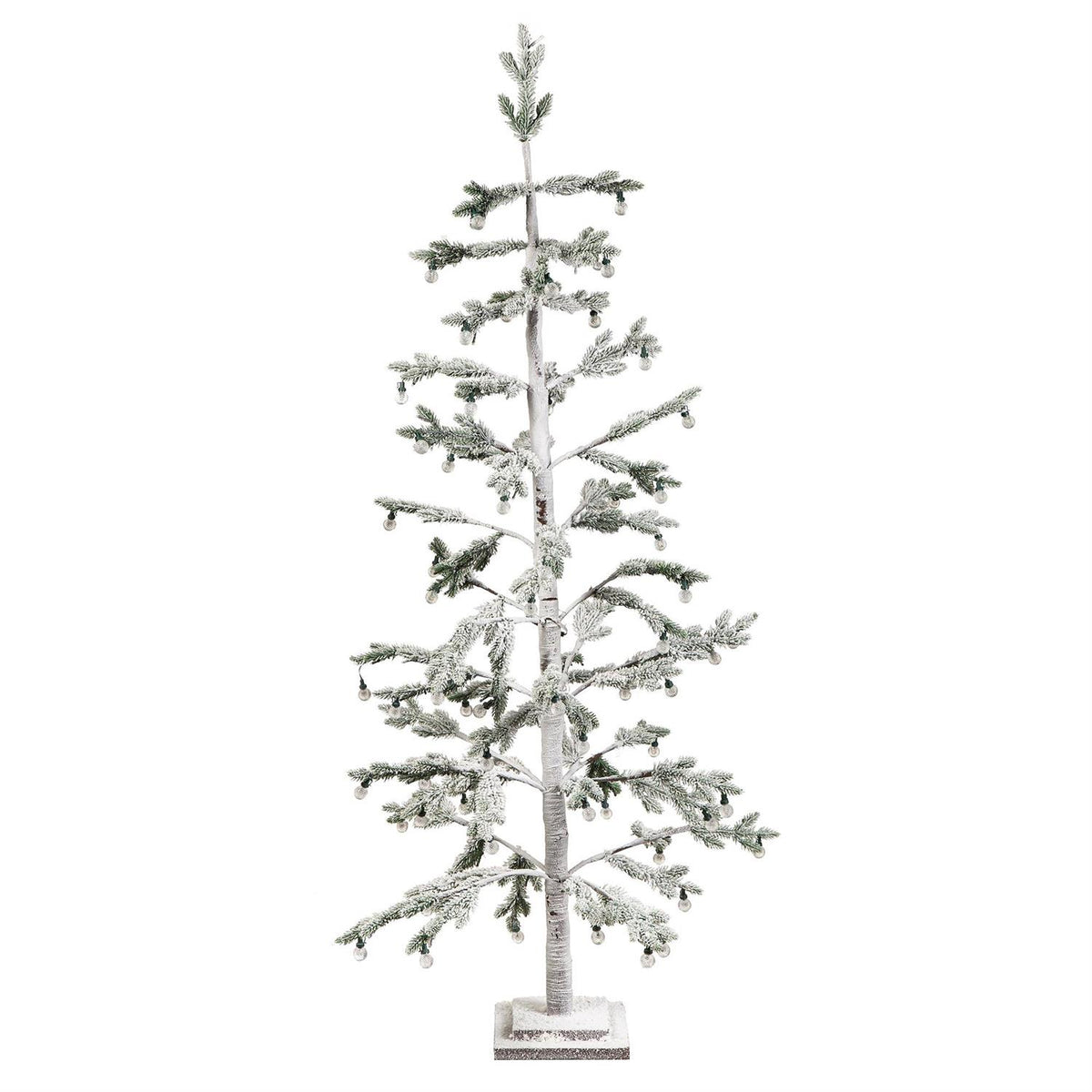 Twas the Night Frosted Tree with Globe Lights