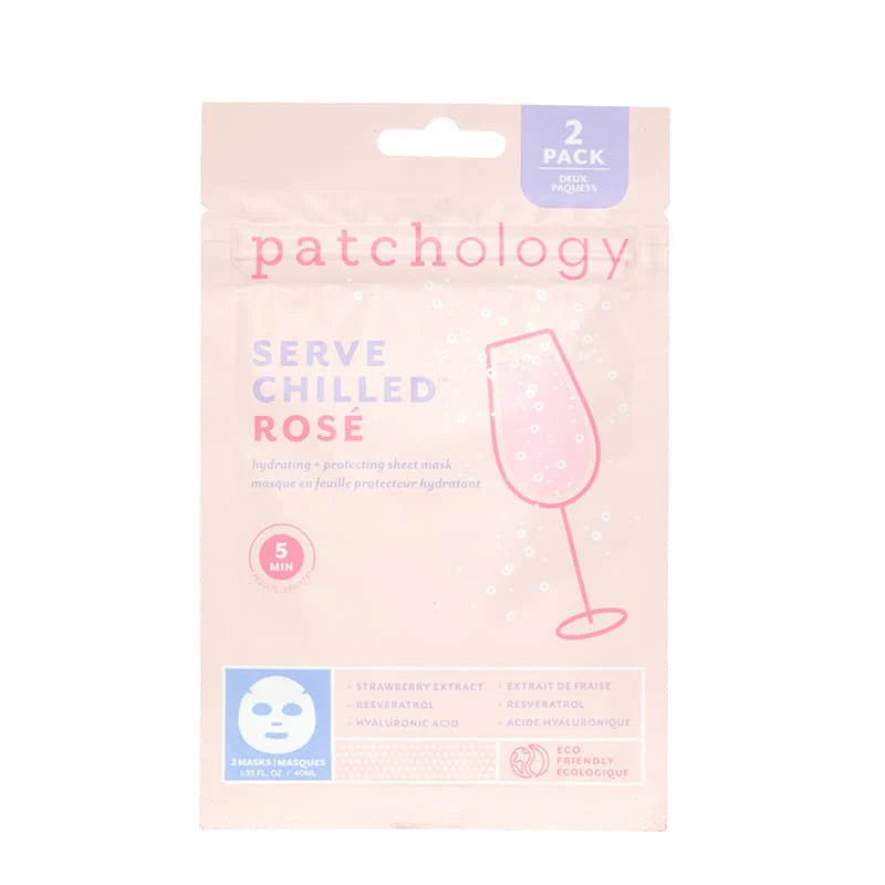 Serve Chilled Rosé Hydrating + Protecting Sheet Face Mask - 2 Pack
