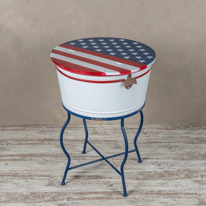 Patriotic Beverage Tub With Stand