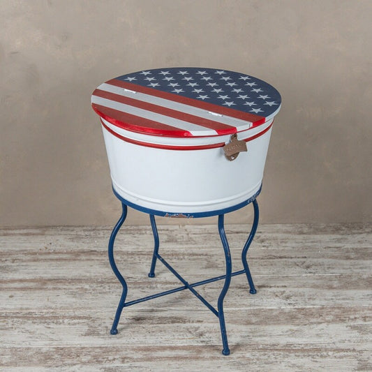Patriotic Beverage Tub With Stand