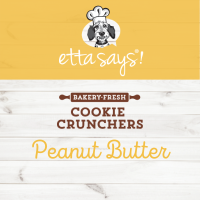 Etta Says! 5" Bakery-Fresh Cookie Crunchers Dog Biscuit Treat - Peanut Butter