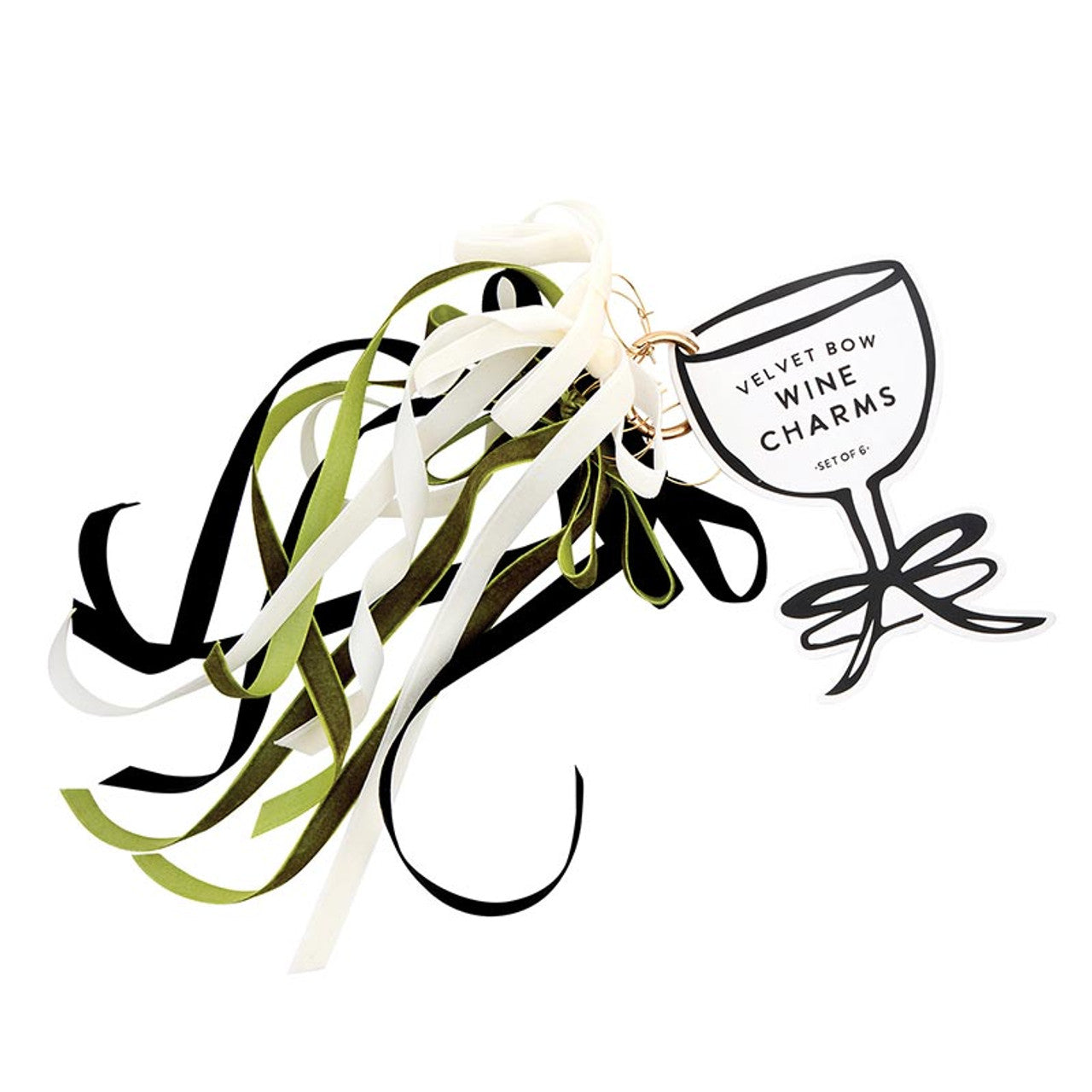 Velvet Bow Wine Charms