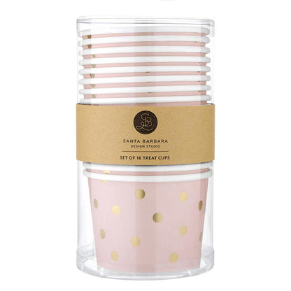 Paper Ice Cream Cups - Gold Foil Dots - Set of 16