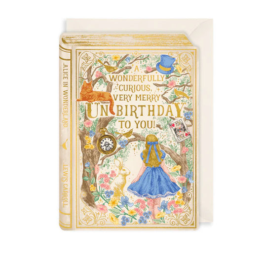 Alice In Wonderland Book Birthday Card