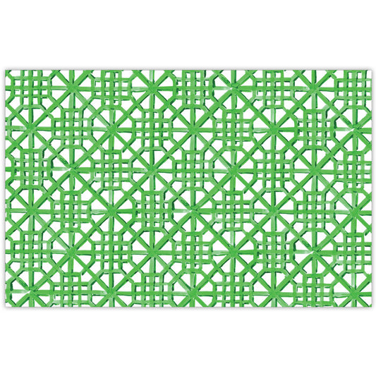 RosanneBeck Collections Handpainted Green Lattice Placemats