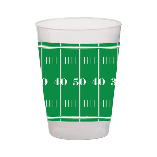 RosanneBeck Collections Green Football Field Plastic Frost Flex Cup - 8CT