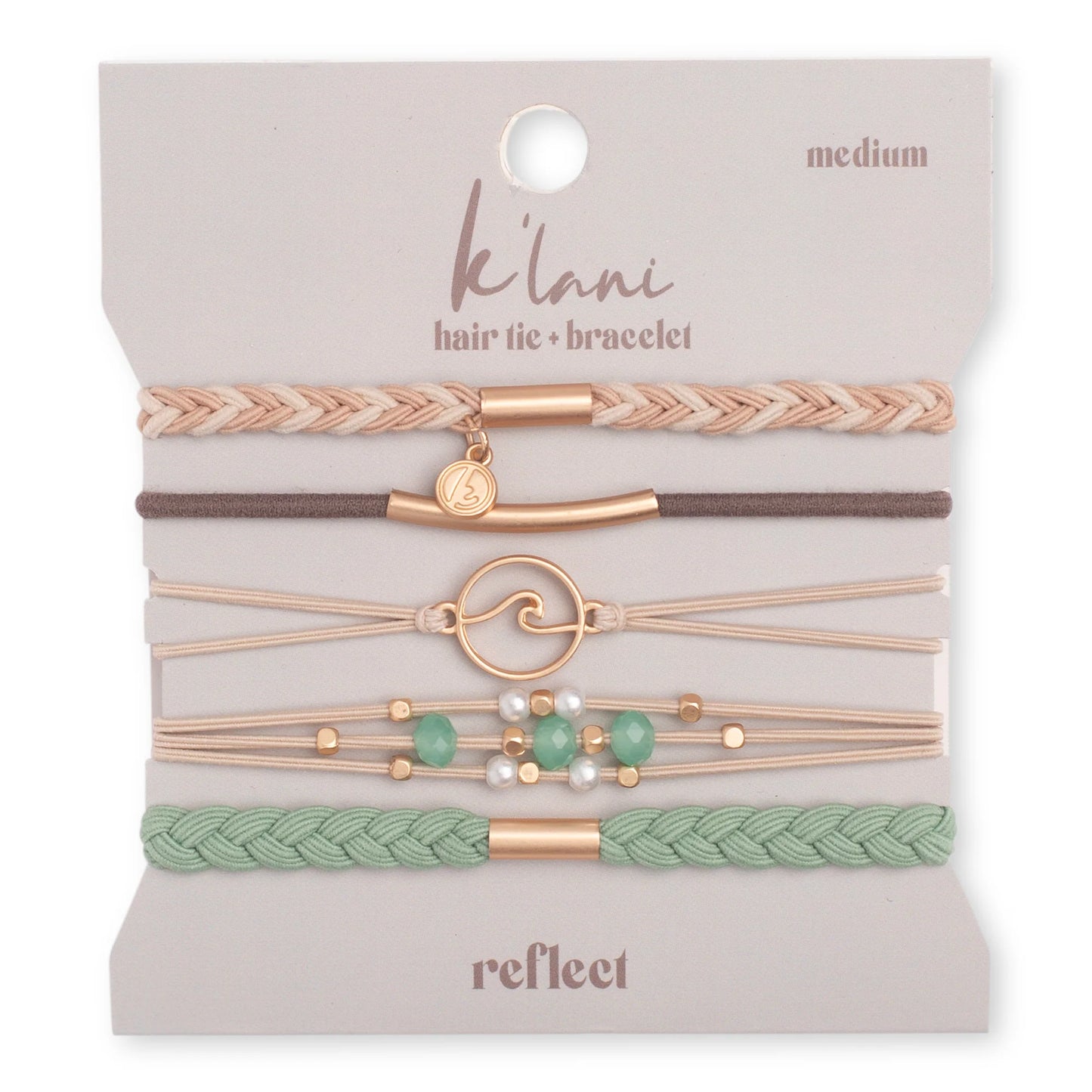 "Reflect" Gold Wave Hair Tie Bracelets