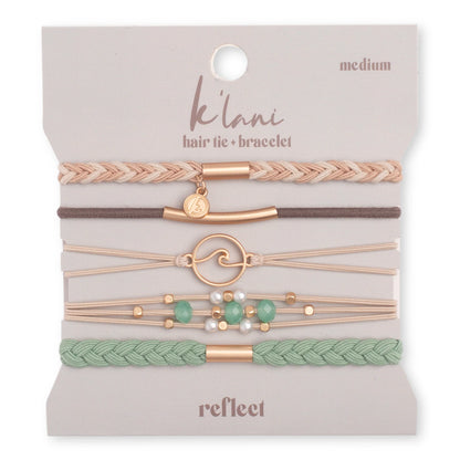 "Reflect" Gold Wave Hair Tie Bracelets