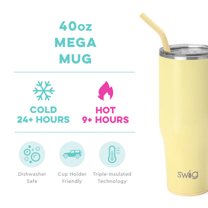 Swig LIfe Shimmer Buttercup Mega Mug Tumbler - 40 oz