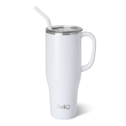 Swig Life Shimmer White Mega Mug Tumbler (40oz)