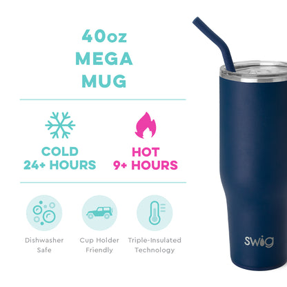 Swig Life Navy Blue Texas Mega Mug Tumbler - 40 oz