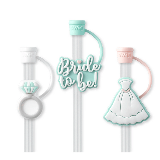 Swig Bride To Be Straw Topper Set
