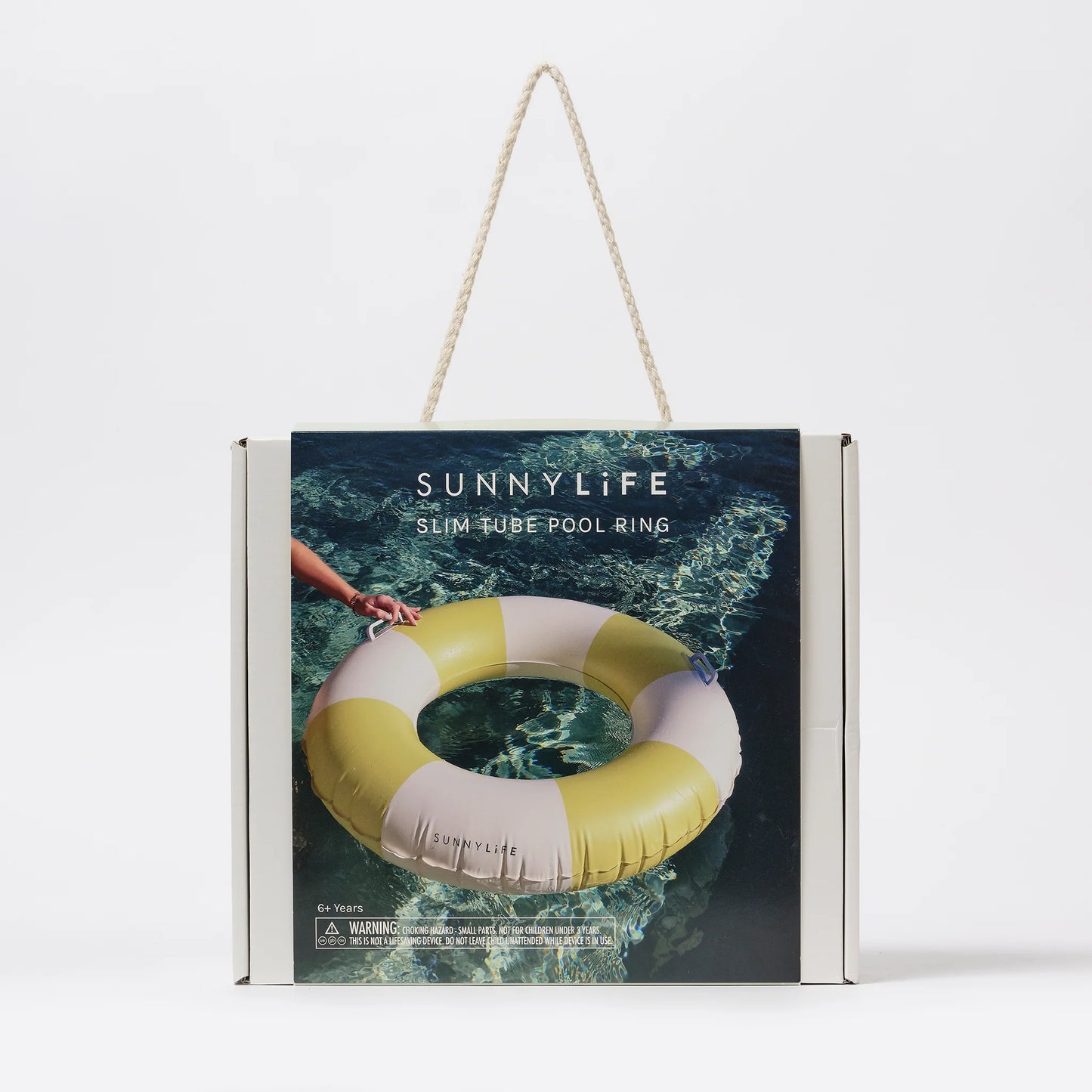 Slim Tube Pool Ring: Citrus Stripe