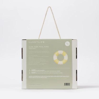 Slim Tube Pool Ring: Citrus Stripe