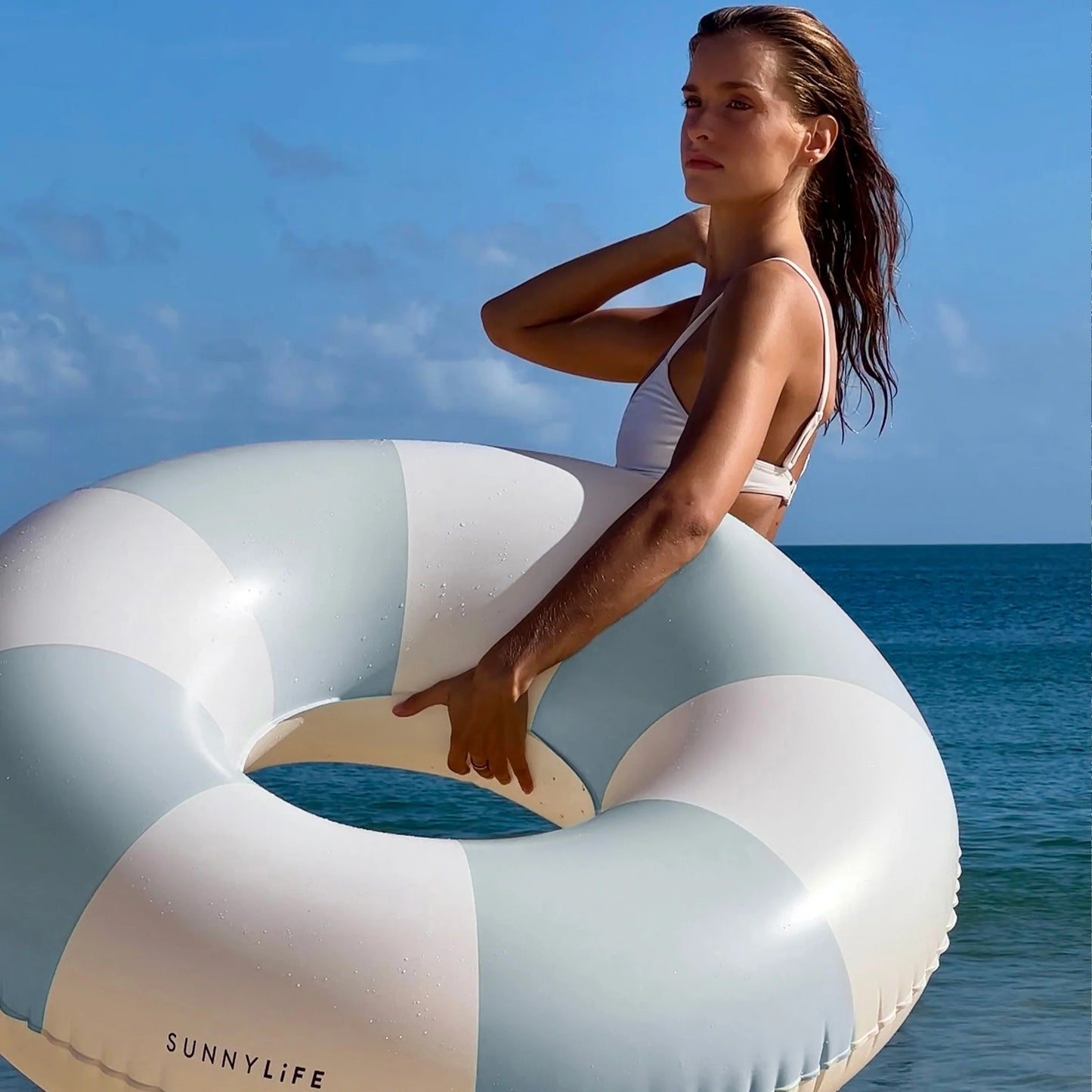 Pool Ring: Lazy Days Duck Egg Blue