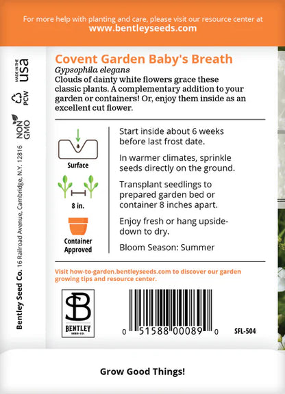 Baby's Breath Covent Garden Seed Packets