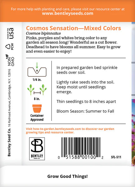 Cosmos Sensation Seed Packets