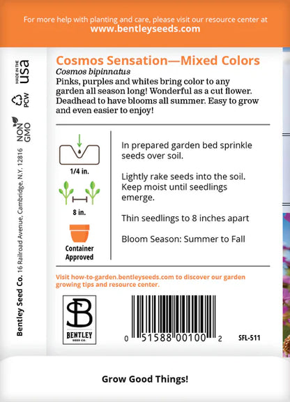 Cosmos Sensation Seed Packets