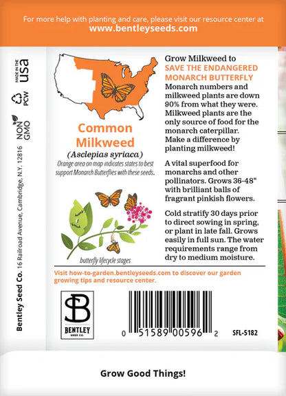 Milkweed Common Seed Packets