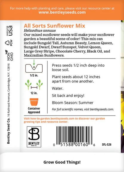 Sunflower: All Sorts Mix Seed Packets