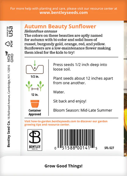 Sunflower Autumn Beauty Seed Packets