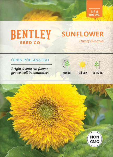 Sunflower Dwarf Sungold Seed Packets