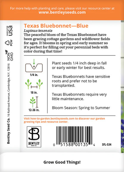 Texas Bluebonnet Seed Packets