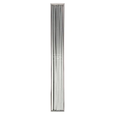 Silver Tall Tapered Candles