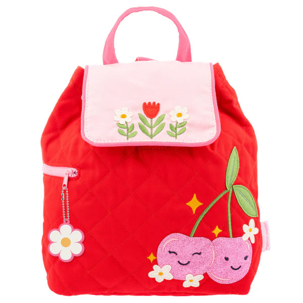 Cherry Quilted Backpack
